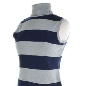 Tommy Hilfiger Dark Blue & Gray Striped Top